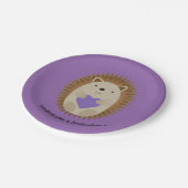 ハリネズミを送る ペーパープレート (アングル)