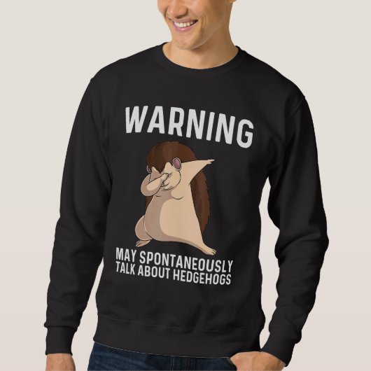 ハリネズミカッコいい女子男性へとげのあるクイルズガーデンアン スウェットシャツ (正面)