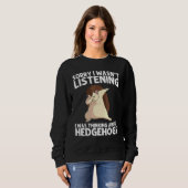 ハリネズミカッコいい女子男性へとげのあるクイルズガーデンアン スウェットシャツ (正面フル)