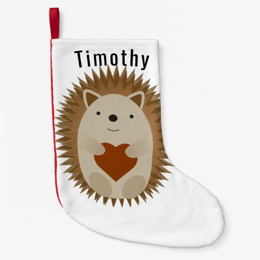 ハリネズミハート スモールクリスマスストッキング (正面)