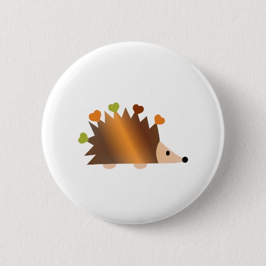ハリネズミハート 缶バッジ (正面)