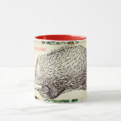 ハリネズミパーソナライズされた付きコーヒーカップ マグカップ (中央)