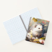ハリネズミポートレート絵画動物の野生生物林 ノートブック (内部)