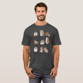 ハリネズミヨガおもしろ友達 Tシャツ (正面フル)