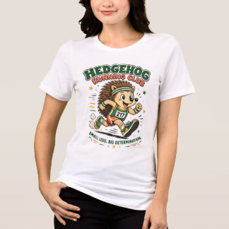 ハリネズミランニングクラブ かわいいマスコットTシャツ トライブレンドTシャツ