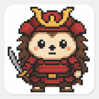 ハリネズミ侍シール スクエアシール