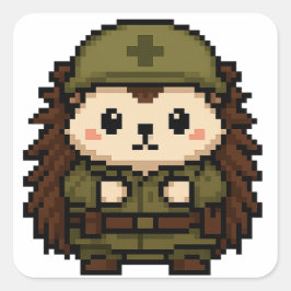 ハリネズミ兵士のシール スクエアシール