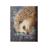 ハリネズミ動物アートデコーモザイク絵を描モザイク ノートパッド (回転)