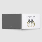 ハリネズミ可愛いゲイカップル結婚ズ ゲストブック (全面)