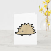 ハリネズミ好きのための面白いハリネズミ カード (黄色い花)