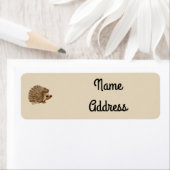 ハリネズミ差出人住所ラベル、ヌーター、スケッチ、 ラベル (インサイチュ)