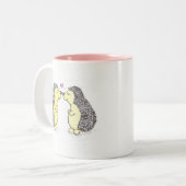 ハリネズミ愛マグ ツートーンマグカップ (正面左)