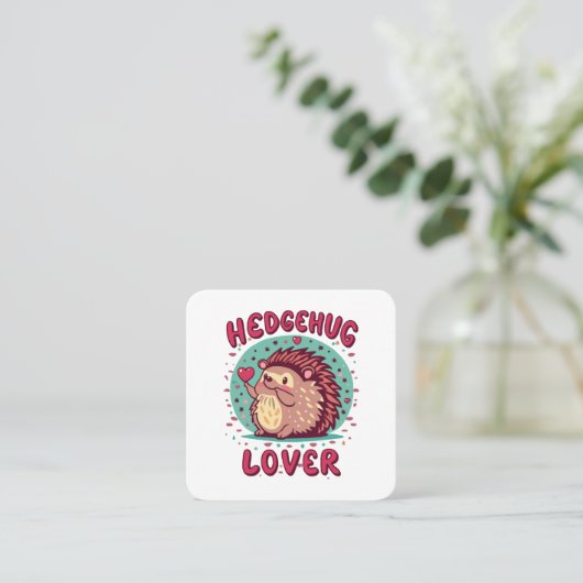 ハリネズミ愛好家 スクエア名刺 (スタンド正面)