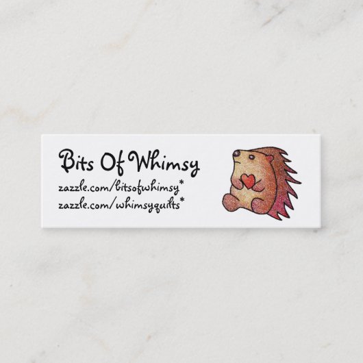 ハリネズミ愛! スキニー名刺 (正面)