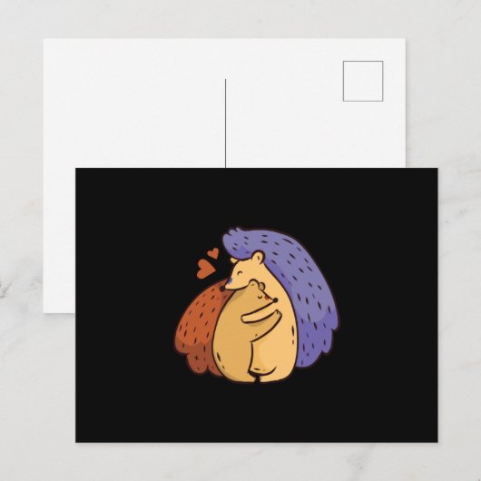 ハリネズミ愛 ポストカード (正面/裏面)