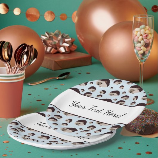 ハリネズミ文字 ペーパープレート (複数)