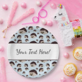 ハリネズミ文字 ペーパープレート (パーティー)