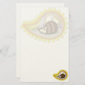 ハリネズミ文房具 便箋 (正面/裏面)