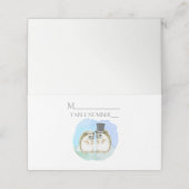 ハリネズミ新郎新婦カワイイ結婚ズ プレイスカード (外部開封)