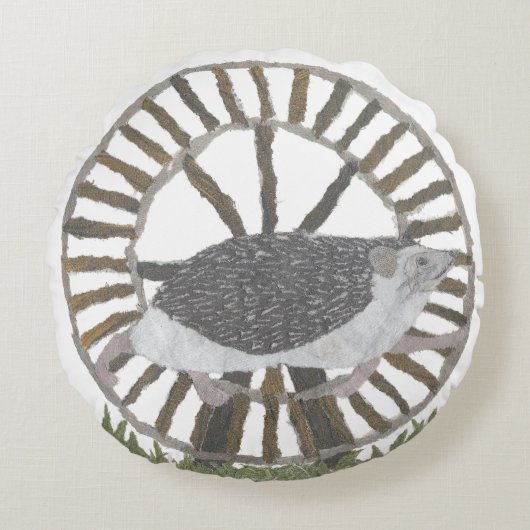 ハリネズミ枕 ラウンドクッション (正面)