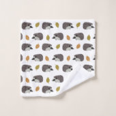 ハリネズミ柄タオルセット バスタオルセット (ウォッシュタオル)