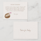 ハリネズミ森林ベビーシャワー予約リクエスト エンクロージャーカード (正面/裏面)