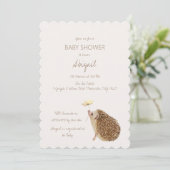 ハリネズミ森林ベビーシャワー 招待状 (スタンド正面)