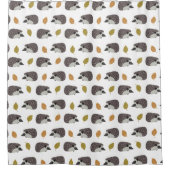 ハリネズミ模様シャワーカーテン シャワーカーテン (正面)