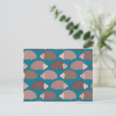 ハリネズミ模様 ポストカード (スタンド正面)