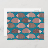 ハリネズミ模様 ポストカード (正面/裏面)