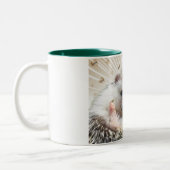 ハリネズミ特別な一種の愛マグ ツートーンマグカップ (左)