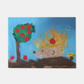 ハリネズミ絵画の ドアマット (正面)