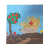 ハリネズミ絵画の ノートパッド (正面)