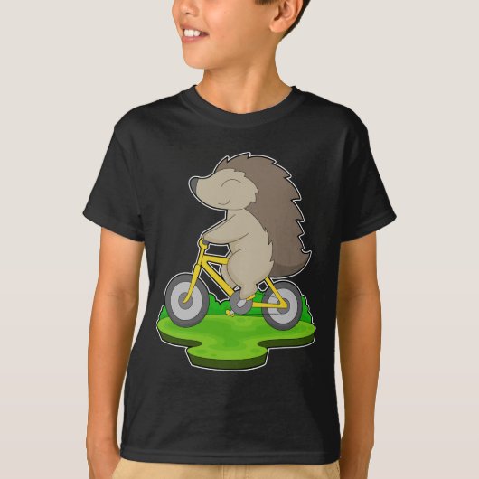 ハリネズミ自転車 Tシャツ (正面)
