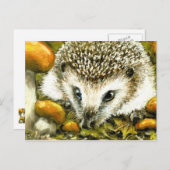 ハリネズミ葉書 ポストカード (正面/裏面)