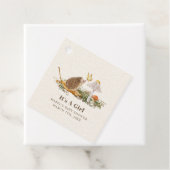 ハリネズミ蝶マッシュルーム木地赤ちゃんシャワー フェイバータグ (インサイチュ)