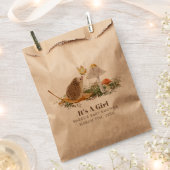 ハリネズミ蝶マッシュルーム木地赤ちゃんシャワー フェイバーバッグ (クリップ留めされた状態)