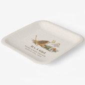 ハリネズミ蝶マッシュルーム木地赤ちゃんシャワー ペーパープレート (傾斜あり)