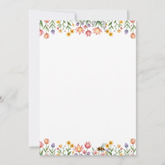 ハリネズミ誕生日かわいい動物招待状 招待状 (裏面)