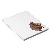 ハリネズミ遊のバグパイプ ノートパッド (アングル)