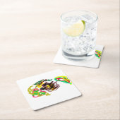 ハリネズミ遊の秋 スクエアペーパーコースター (インサイチュ)