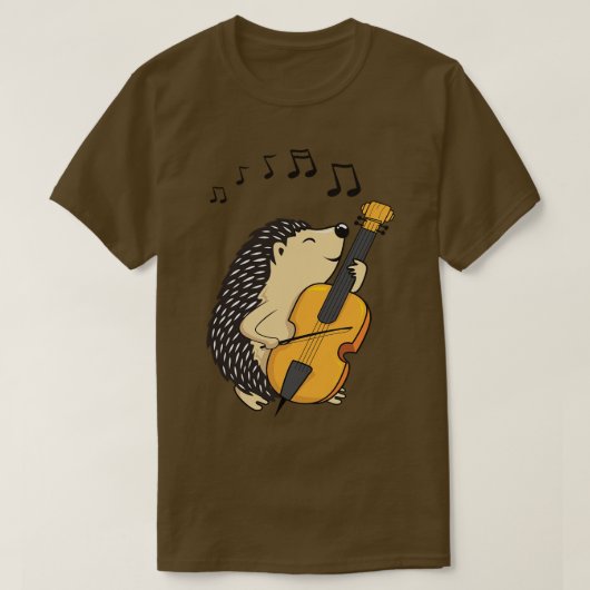 ハリネズミ遊ズチェロ Tシャツ (デザイン正面)