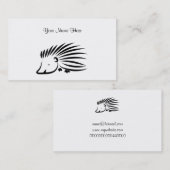 ハリネズミ、ここのあなたの名前 名刺 (正面/裏面)