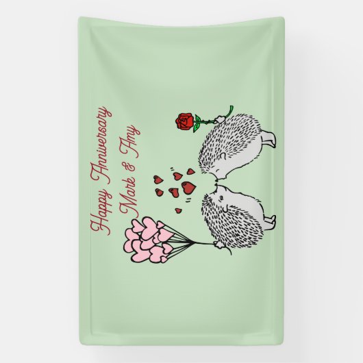 ハリネズミ アニバーサリー バナー 横断幕 (縦)