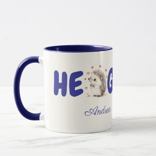 ハリネズミ!カスタムヘッジホッグコーヒーマグ、ティーマグ マグカップ (左)