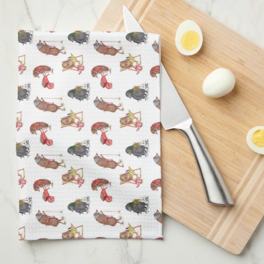 ハリネズミ キッチンタオル (四つ折り)