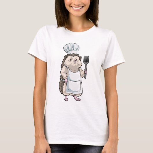 ハリネズミ クック スパチュラ 調理 Tシャツ (正面)