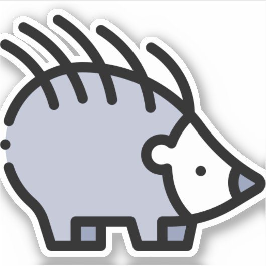 ハリネズミ シール (正面)