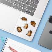 ハリネズミ シール (ノートパソコンとiPhone)