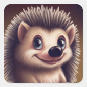 ハリネズミ スクエアシール (正面)